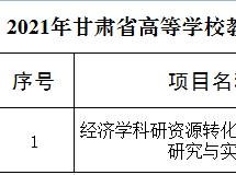 我院斯丽娟老师主持的项目入选“2021年甘肃省高等学校教学质量提高工程项目”推荐..